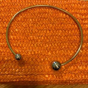 Rebecca Minkoff pearl collar gold necklace